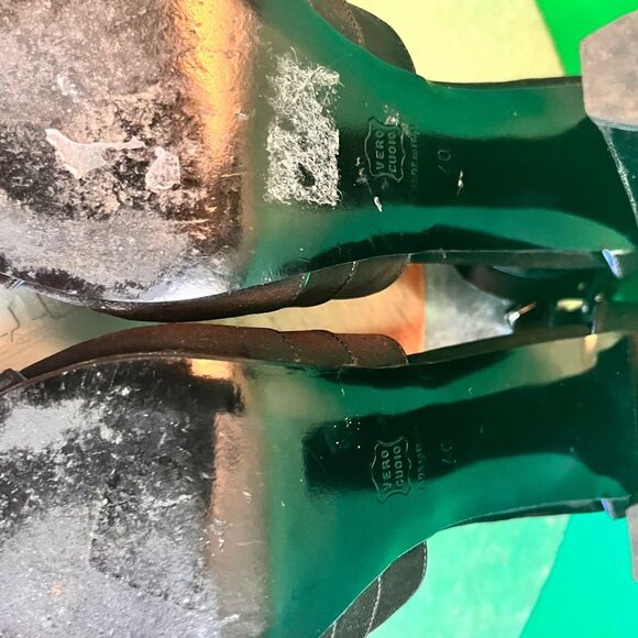 Pierre Hardy Black Satin Neon Trim Peep-Toe Heels Euro 40 - Picture 5 of 5